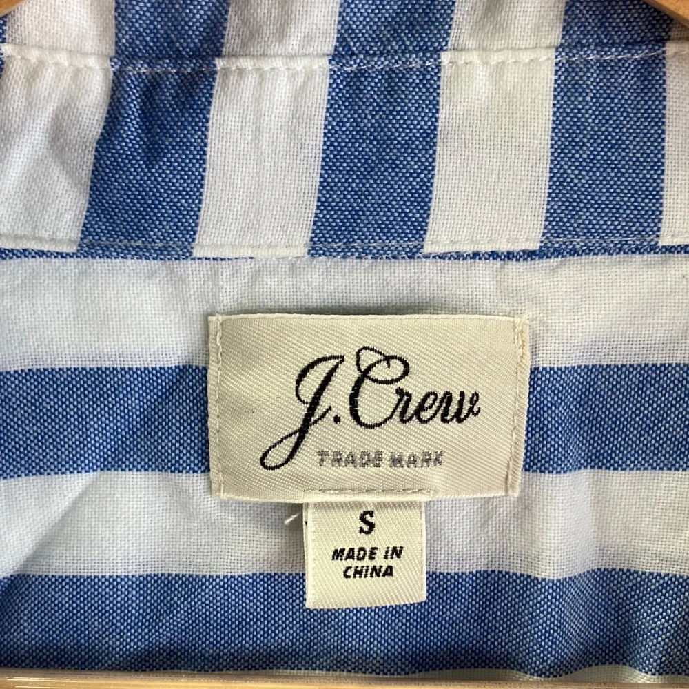 J. Crew Blue and White Striped Shirt